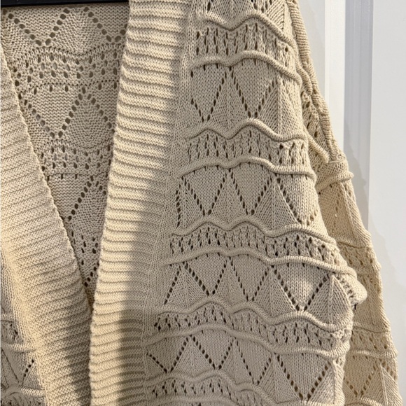 Frye Cream Open-Knit Cardigan - Picture 3 of 6